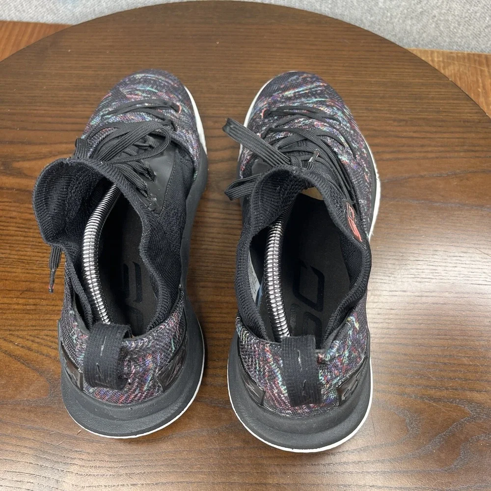 Under Armour Curry 5 Tokyo‎ Night Shoes Men's Size 8 Black Multicolor Sneakers